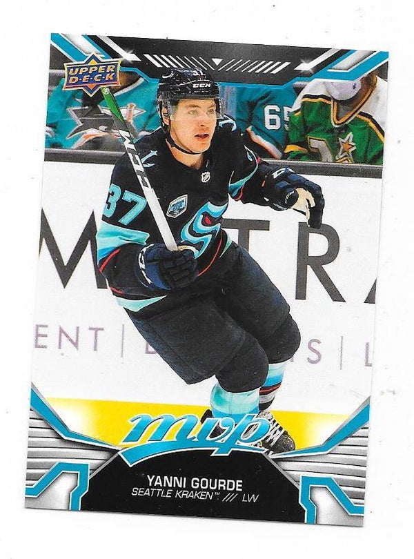2022-23 Upper Deck MVP NHL Ice Hockey Cards #154 Yanni Gourde , Seattle Kraken