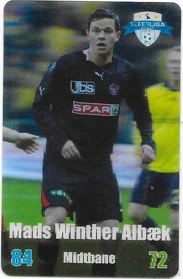 2012-13 Danish Kulma Superliga Kort Football card # Mads Albæk , FC Midtjylland