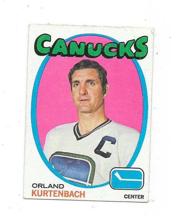 1971-72 Topps NHL Ice Hockey Card #42 Orland Kurtenbach , Vancouver Canucks