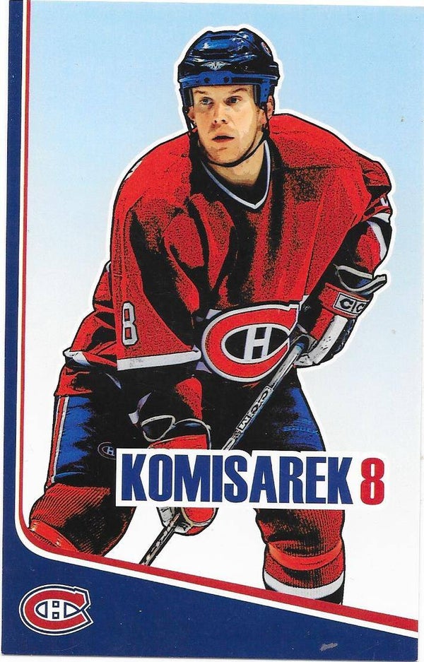 2006-07 Montreal Canadiens Teamissued Postcard NHL #8 Mike Komisarek