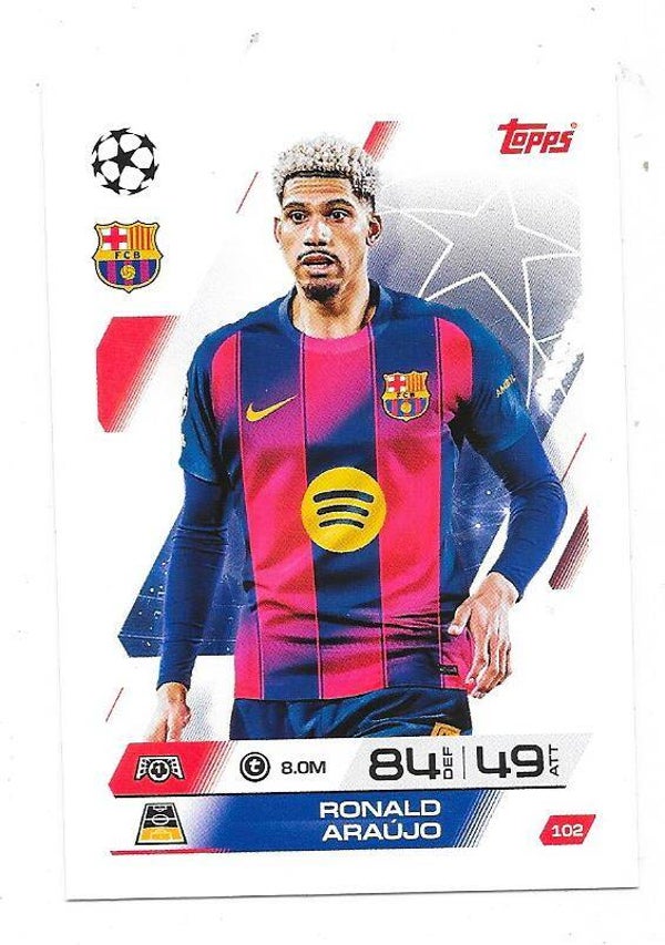 2025-26 Topps Match Attax Champions League #102 Roland Arauro , FC Barcelona Spain