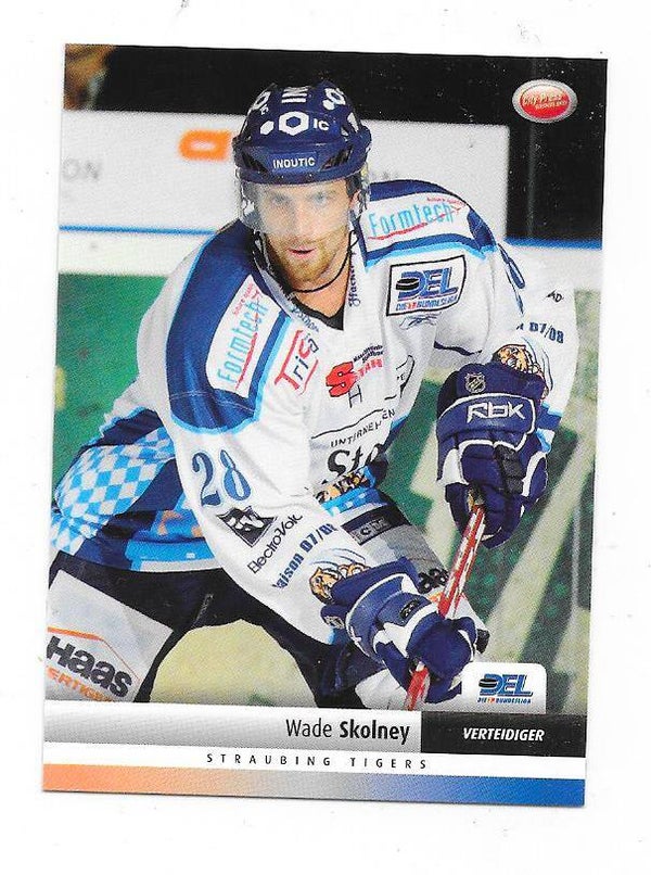 2007-08 German DEL Ice Hockey Card #258 Wade Skolney ,  Straubing Tigers , Brandon Wheat Kings