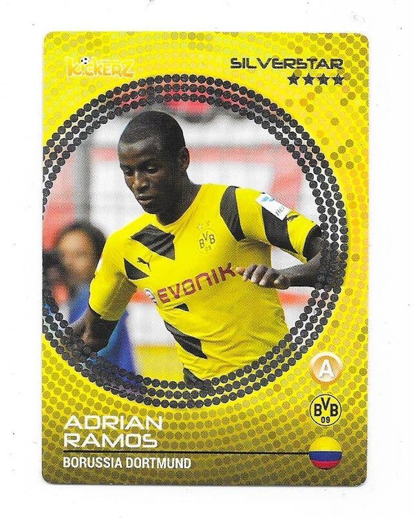 2014-15 Swedish Kickerz Silverstar Football Card # Adrian Ramos , Borussia Dortmund & Colombia