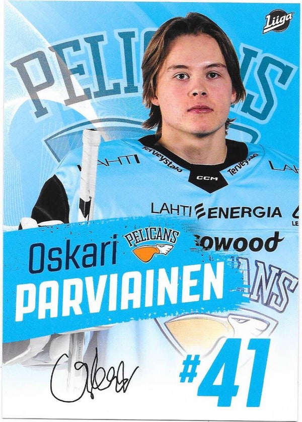 2020-21 Finnish Pelicans Teamissued #41 Oskari Parviainen  , Piráti Chomutov