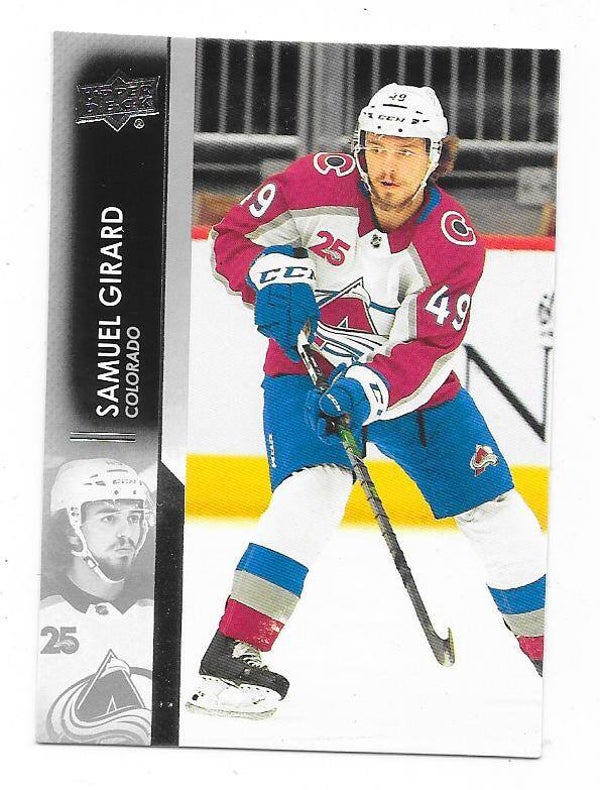 2022-23 Upper Deck Ice Hockey Card #47 Samuel Girard , Colodado Avalanche