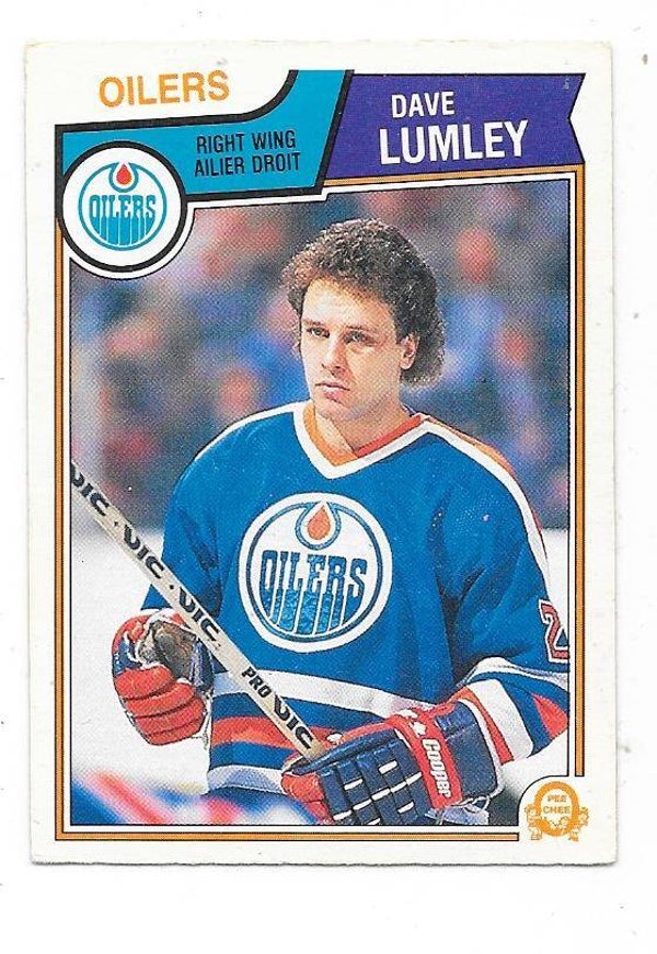 1983-84 OPC NHL Ice Hockey Card #38 Dave Lumley , Edmonton Oilers