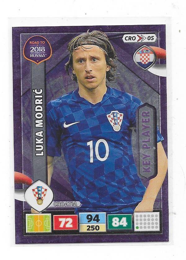 2018 Panini Adrenalyn XL Road To World Cup KEY PLAYER # Luka Modric , Croatia