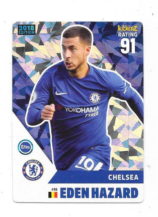 2017-18 Swedish Kickerz Diamond #36  Eden Hazard  Chelsea , Belgium