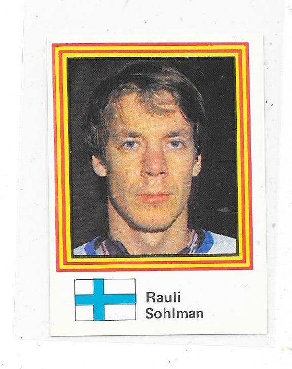 1983 Swedish Semic WC Iche Hoce Sticker #27 Rauli Sohlman , Finland & Jokerit
