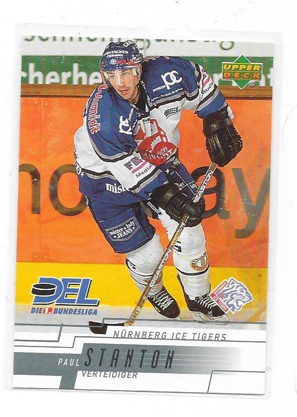 2001-02 German DEL Upper Deck Ice Hockey Card #197 Paul Stanton , Nürnberg Ice Tigers , Univ. of Wisconsin