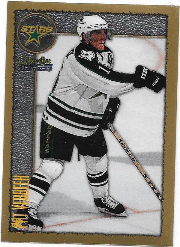 1998-99 OPC Chrome NHL Ice Hockey card #120 Pat Verbeek , Dallas Stars