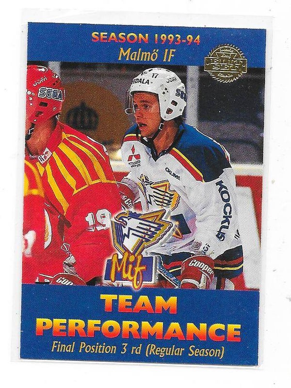 1994-95 Swedish LEAF SHL  #143 Team Performance  Malmö Redhawks
