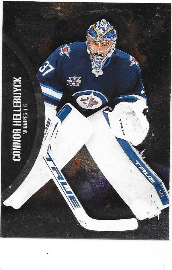 2021-22 SkyBox Metal Universe #85 Connor Hellebuyck , Winnipeg Jets