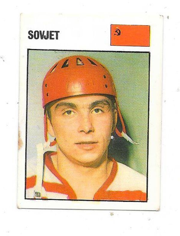 1969-70 Swedish Semic Ice Hockey #18 Yevgeni Zimin , Soviet Union / CCCP , Spartak Moscow