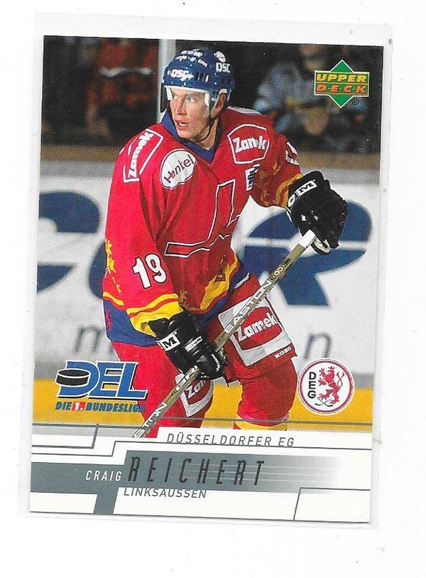 2000-01 German DEL Ice Hockey card #48 Craig Reichert , Düsseldorfer EG , Red Deer Rebels