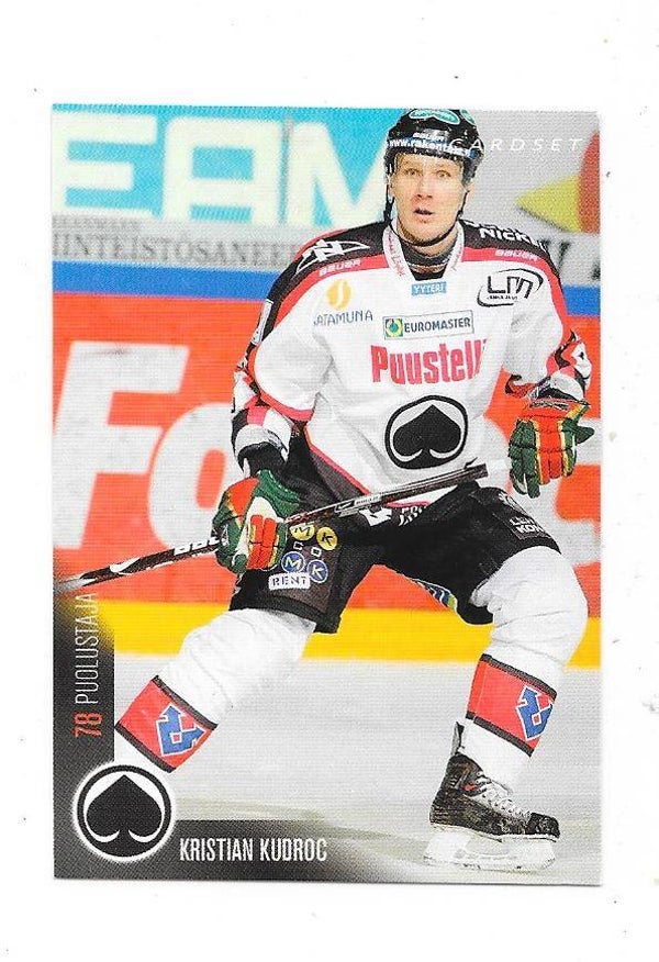 2010-11 Finnish Cardset #159 Kristian Kudroc Ässät , HC VTJ MEZ Michalovce