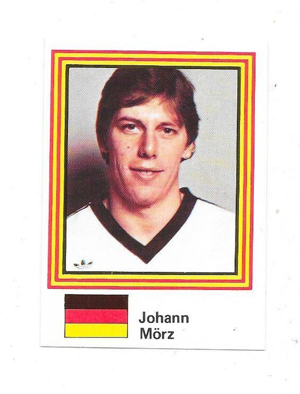 1983 Swedish Semic Ice Hockey WC Sticker #117 Johann Mörz , West Germany