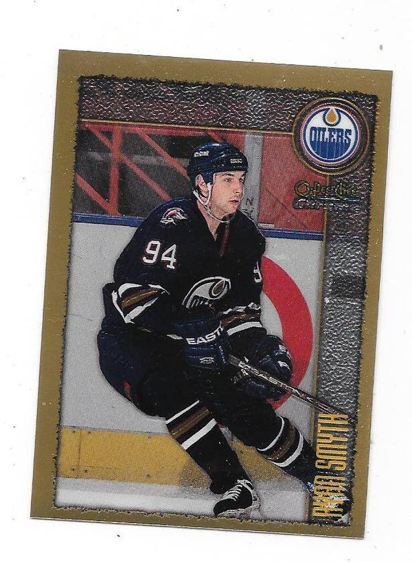 1998-99 OPC Chrome NHL Ice Hockey card #40 Ryan Smyth , Edmonton Oilers