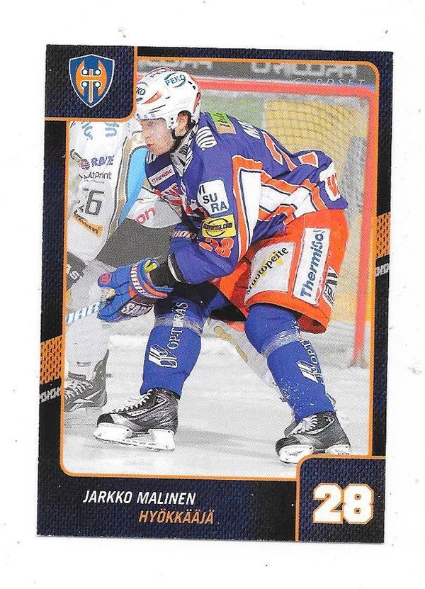 2013-14 Finnish Cardset #140 Jarkko Malinen Tappara , Herning Blue Fox
