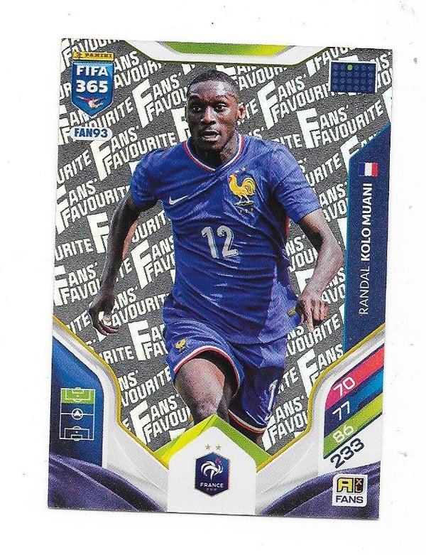 2026 Panini Adrenalyn FIFA 365 World Clubs Fans Favourite #FAN93 Randal Kolo Muani , France
