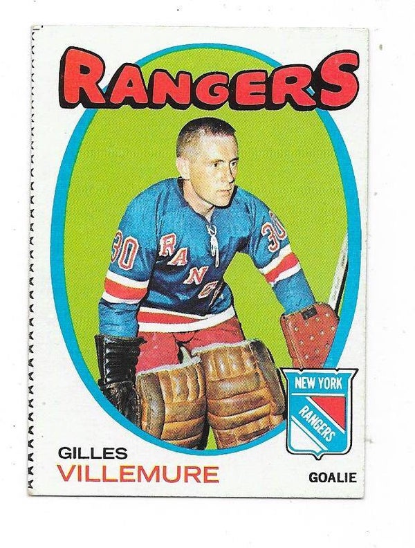 1971-72 Topps NHL Ice Hockey Card #18 Gilles Villemure , New York Rangers