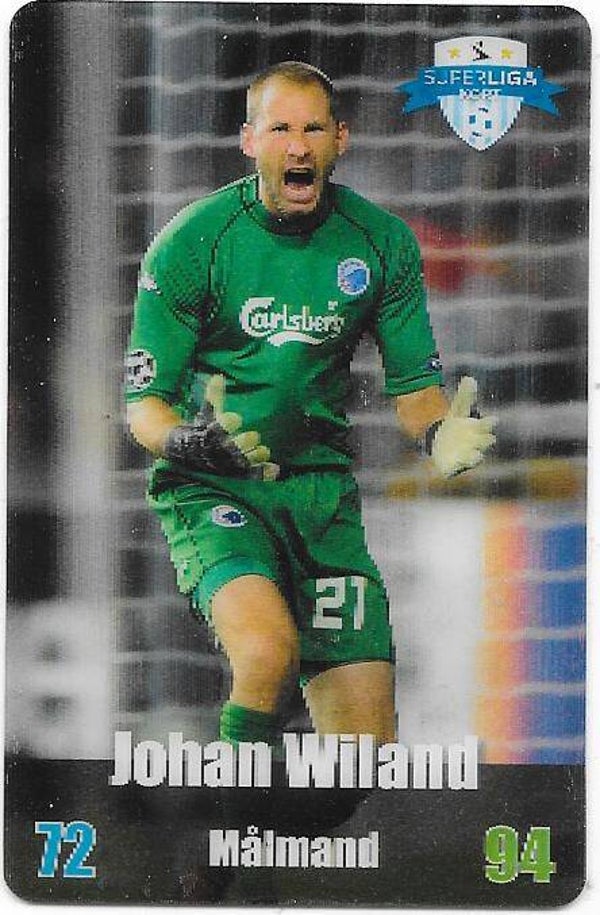 2012-13 Danish Superliga Kuma Fotboll Kort # Johan Wiland , FC København
