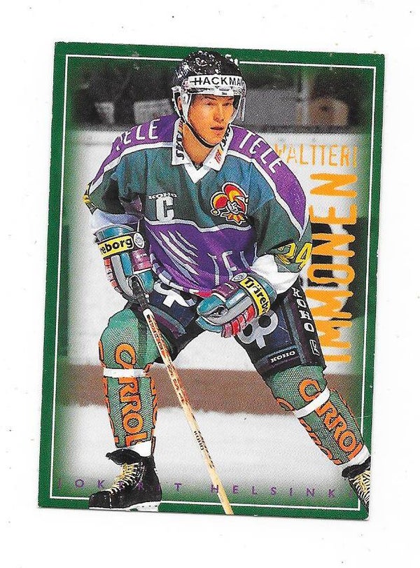 1996-97 Finnish SISU Ice Hockey Card #45 Waltteri Immonen , Jokerit Helsinki & HC Davos