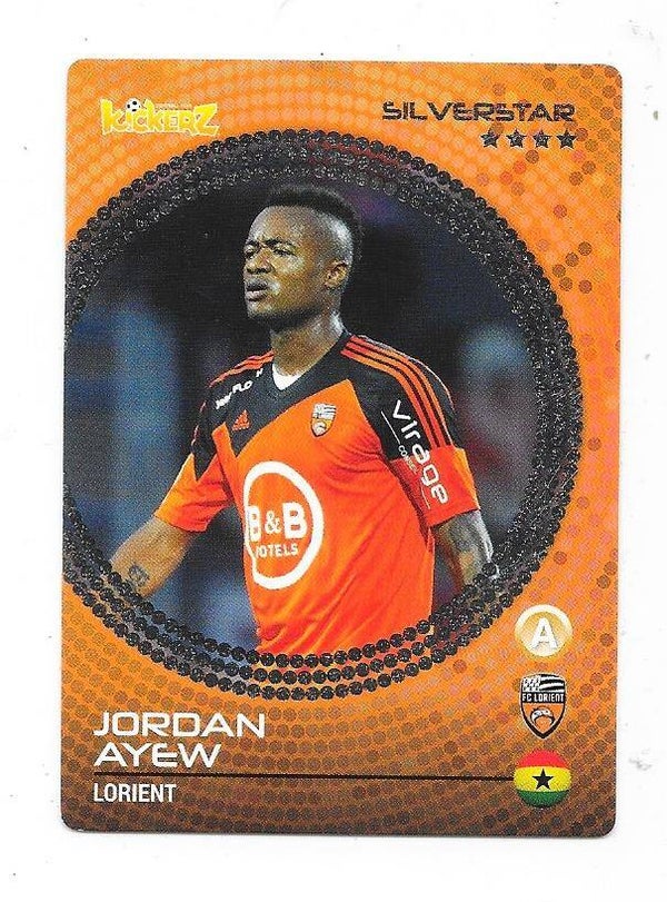 2015-16 Swedish Kickerz Silverstar # Jordan Ayew  FC Lorient , Ghana