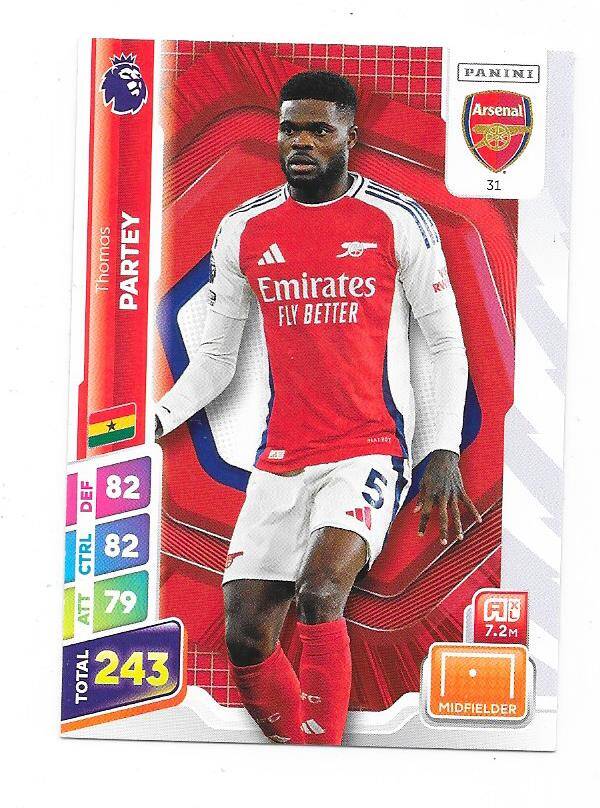 2024-25 Panini Adrenalyn Premier League # Thomas Partey  , Arsenal
