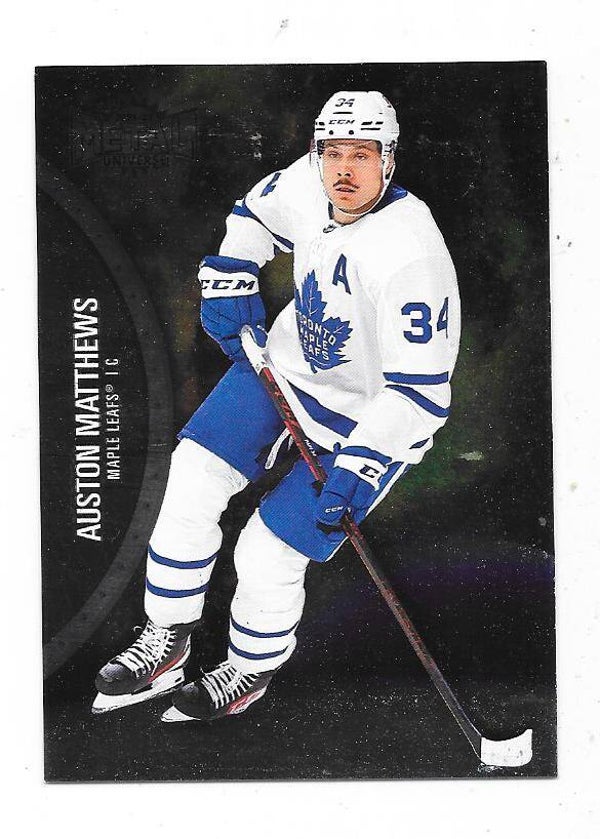 2021-22 SkyBox Metal Universe #25 Auston Matthes , Toronto Maple Leafs