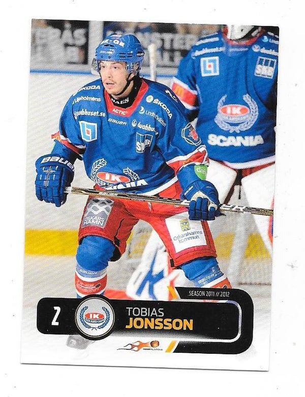 2011-12 Swedish Hockey Allsvenskan #153 Tobias Jonsson  IK Oskarshamn