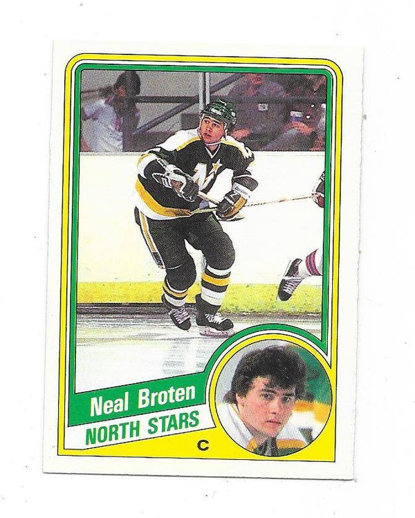 1984-85 OPC NHL Ice Hockey Card #96 Neal Broten , Minnesota North Stars