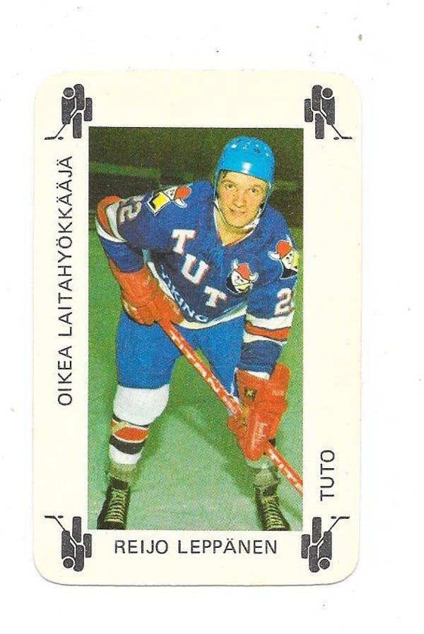 1974-75 Finnish Typotor Ice Hockey Card # Reijo Leppänen , TuTo Turku