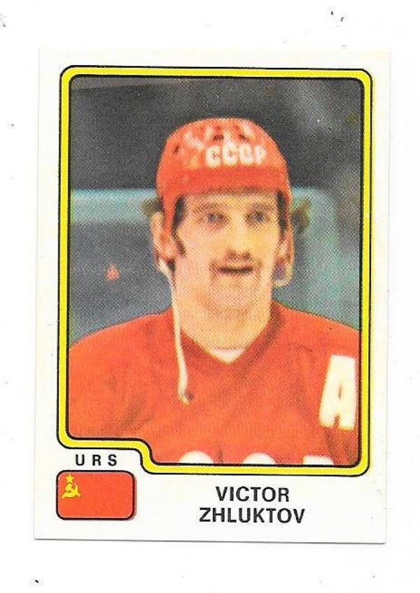 1979 Panini WC Ice Hockey Sticker #149 Viktor Zhluktov , CCCP & CSKA Moscow