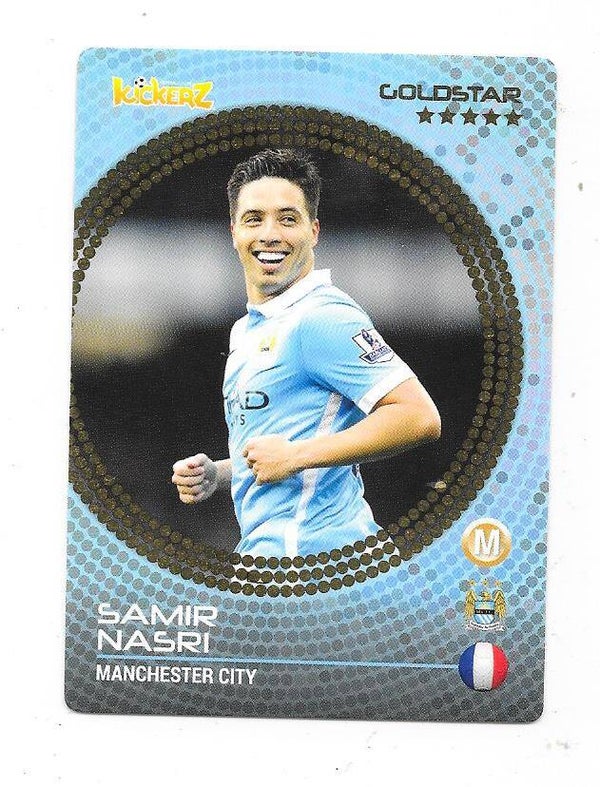 2015-16 Swedish Kickerz Goldstar # Samir Nasri , Manchester City & France