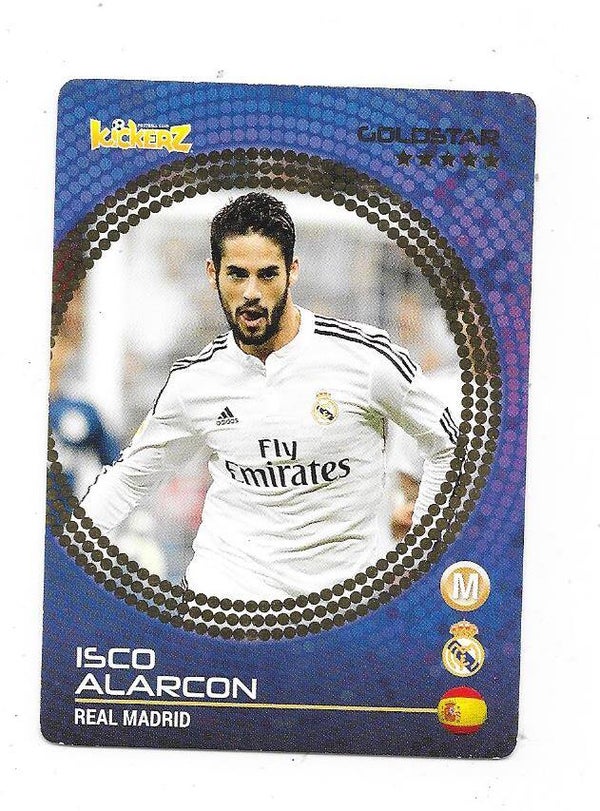 2014-15 Swedish Kickerz Goldstar  Football card # Isco Alarcon , Real Madrid