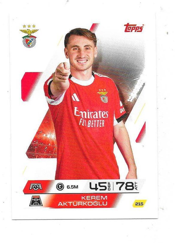 2025-26 Topps Match Attax #215 Kerem Akturkoglu , SL Benfica