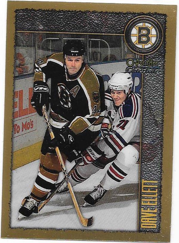 1998-99 OPC Chrome NHL Ice Hockey card #6 Dave Ellett , Boston Bruins
