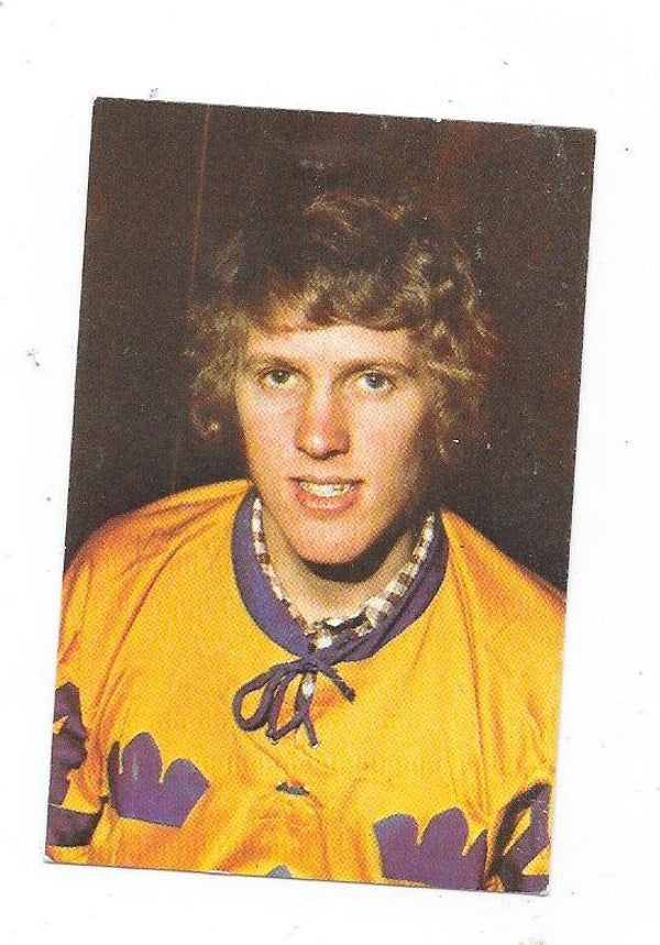 1972 Finnish Hellas Jenkki WC Ice Hockey Card #29 Björn Johansson , Sweden , Nybro IK