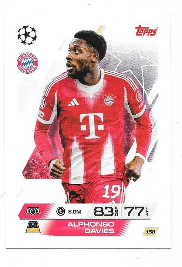 2025-26 Topps Match Attax CHampions League #158 Alphonso Davies , FC Bayern München , Germany