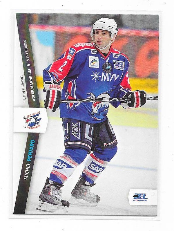 2011-12 German DEL Ice Hockey Card #197 Michel Periard , Adler Mannheim  , Rimouski Océanic
