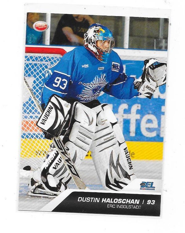 2009-10 German DEL Ice Hockey card #225 Dustin Haloschan ,  ERC Ingolstadt