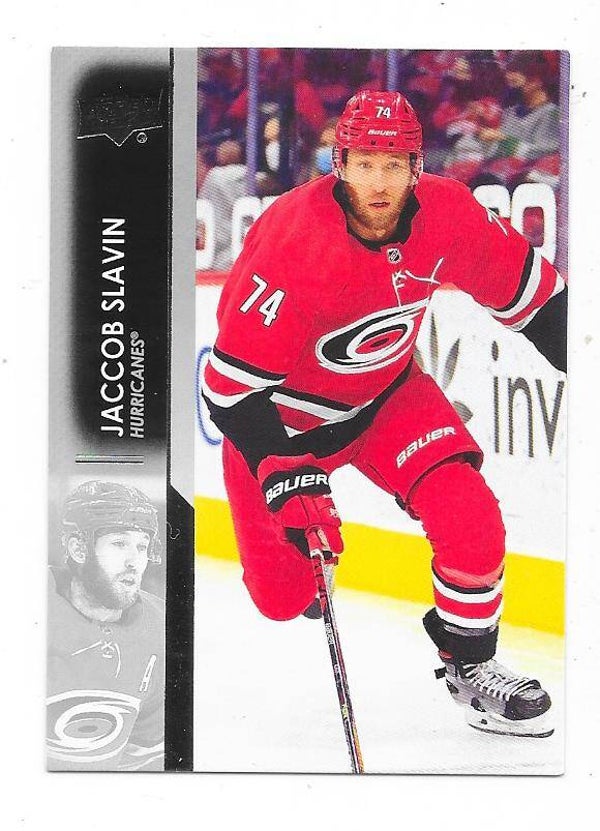 2022-23 Upper Deck Ice Hockey Card #36 Jacob Slavin , Carolina Hurricanes