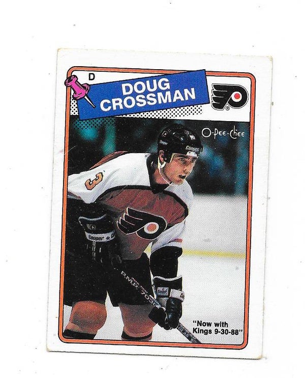 1988-89 OPC NHL Ice Hockey Card #197 Doug Crossman , Philadelphia Flyers