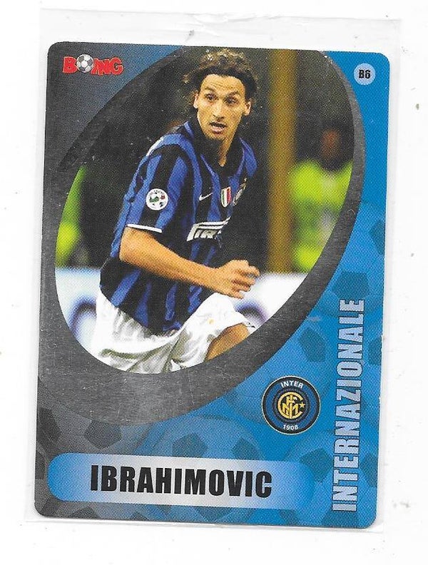 2007-08 Finnish Boing Football Card #B6 Zlatan Ibrahimovic , Inter Milan & Sweden