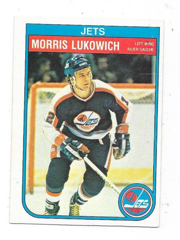 1982-83 OPC NHL Ice Hockey Card #383 Morris Lukowich , Winnipeg Jets