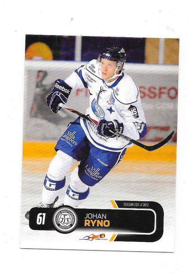 2011-12 Swedish Hockey Allsvenskan #91 Johan Ryno  Leksands IF , HC Lugano