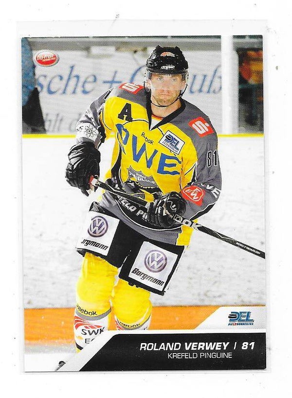 2009-10 German DEL Ice Hockey card #327 Roland Verwey , Krefeld Pinguine