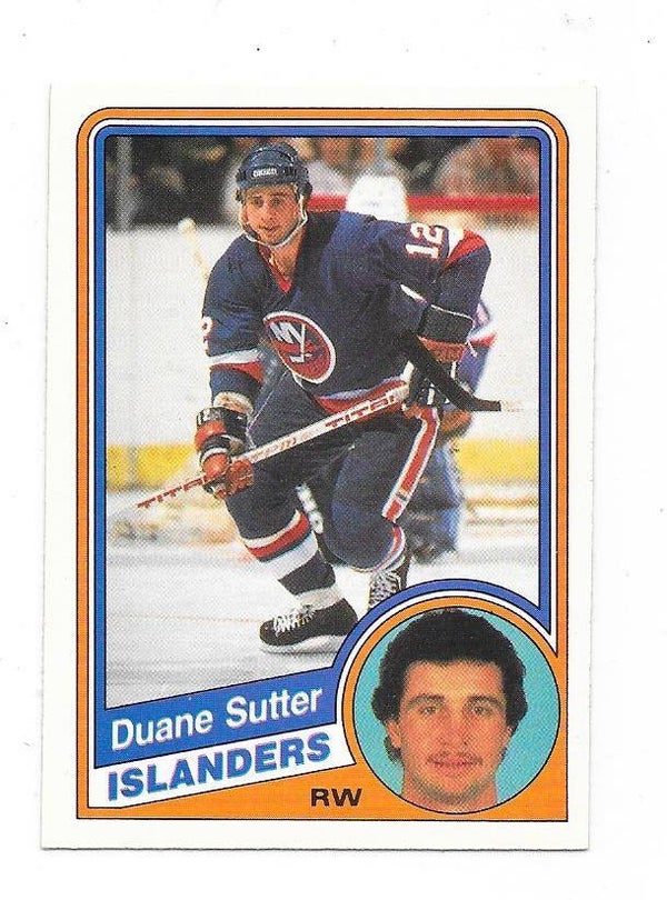 1984-85 OPC NHL Ice Hockey Card #137 Duane Sutter , New York Islanders