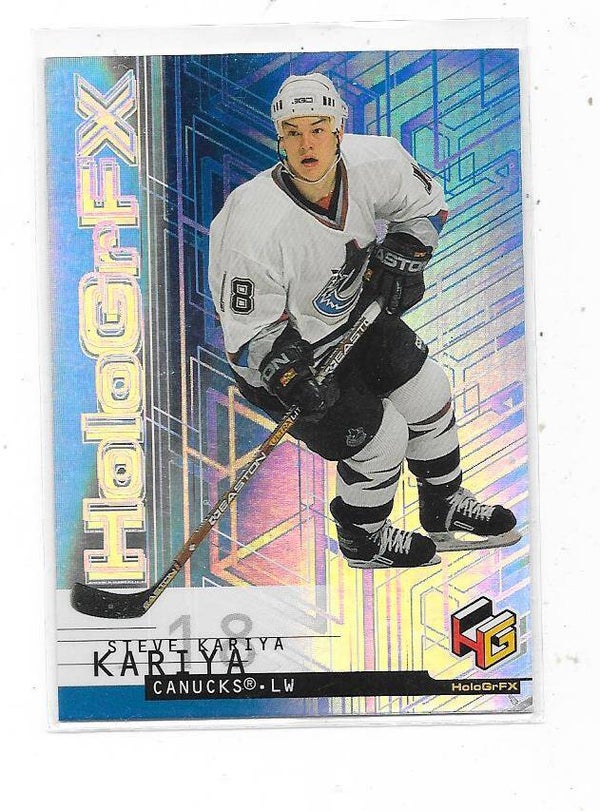 1999-00 Upper Deck HoloGrFX #58 Steve Kariya , Vancouver Canucks RC